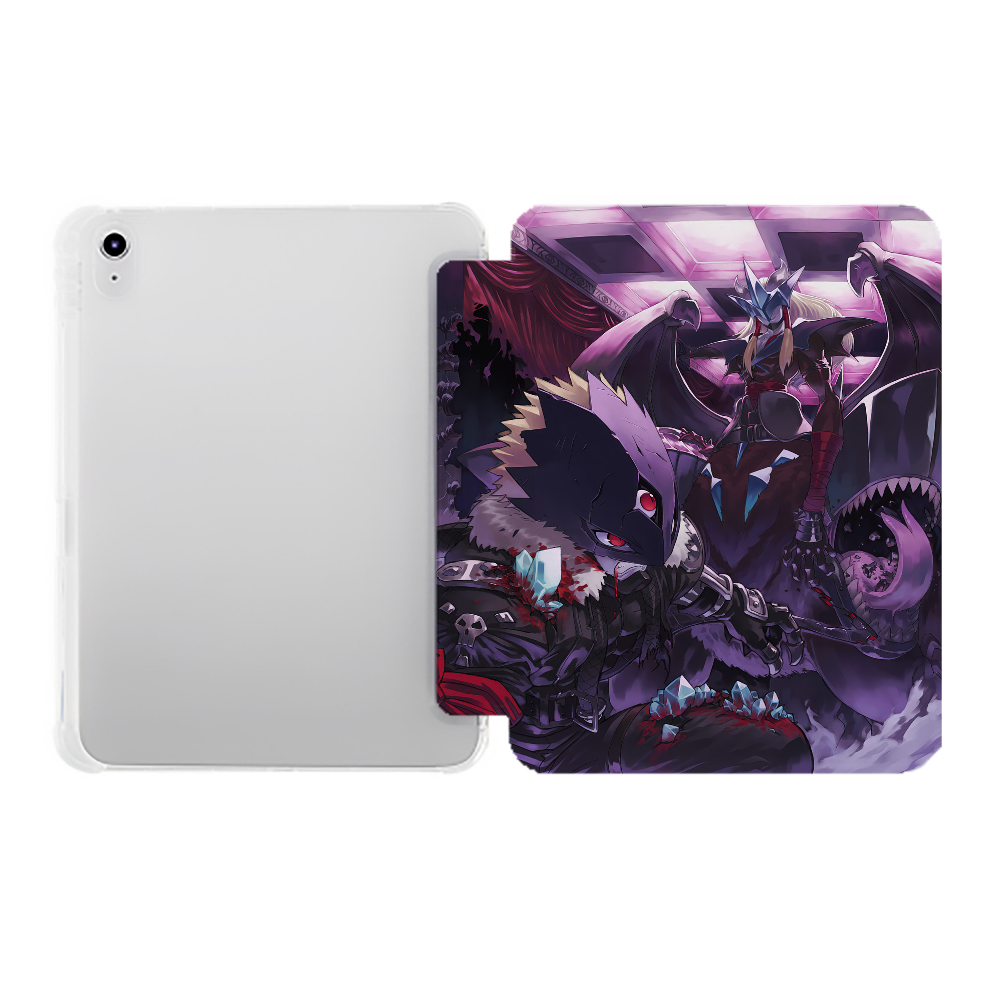 （画像用） Digimon デジタルモンスター/デジモン IPad ケース ペン収納付き 三つ折りスタンド PUレザー×シリコン 対応機種9.5/10.5/10.9インチ